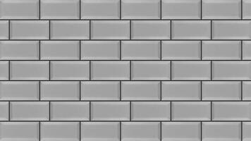 Abstract white bricks appearing and forming a wall on grey background. Animation. Flying same size rectangles stand in horizontal parallel rows, monochrome. photo