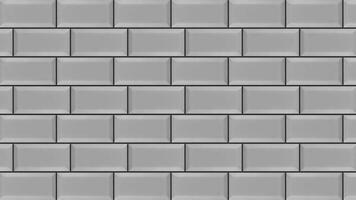 Abstract white bricks appearing and forming a wall on grey background. Animation. Flying same size rectangles stand in horizontal parallel rows, monochrome. photo