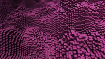 4K creating abstract graphic background texture. Animation. Abstract waves of colorful cubes moving smoothly in space photo