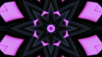 Pulsating pattern with psychedelic effect. Design. Floral pattern with colored center pulsates in motion. Psychedelic pattern with pulsating center photo