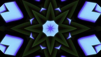Pulsating pattern with psychedelic effect. Design. Floral pattern with colored center pulsates in motion. Psychedelic pattern with pulsating center photo