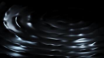 Moving 3d ripples on surface of liquid in dark. Design. Circular waves on surface of liquid in dark space. 3D circular waves with ripples of liquid photo