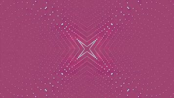 Animation of moving dots in tunnel effect pattern. Animation. Dots move in stream towards center in 3D space. Immersion in pattern of dots in flow of 3D space photo