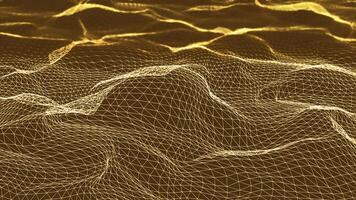 Abstract plexus fantasy background, wavy horizontal surface. Animation.Concept of digital data. photo