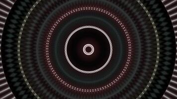 Abstract blinking spreading circle shapes. Animation. Effect of mandala, hypnotic radial rings background. photo