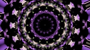 Abstract motion of kaleidoscope with geometric pattern. Animation. Ornamental mandala with repeating fractal shapes. photo