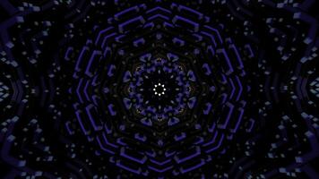 Abstract motion of kaleidoscope with geometric pattern. Animation. Ornamental mandala with repeating fractal shapes. photo