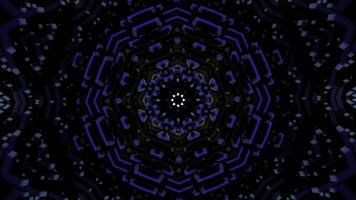 Abstract motion of kaleidoscope with geometric pattern. Animation. Ornamental mandala with repeating fractal shapes. photo