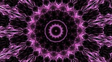 Abstract fractal flower spreading like electrical energy. Animation. Mandala ornament in a shape of a flower. photo