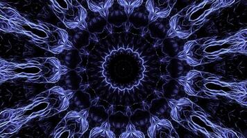 Abstract fractal flower spreading like electrical energy. Animation. Mandala ornament in a shape of a flower. photo