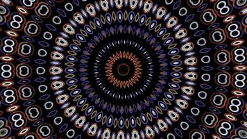 Abstract blinking spreading circle shapes. Animation. Effect of mandala, hypnotic radial rings background. photo