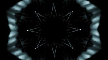 Psychedelic hypnotic digital kaleidoscopic motion background. Design. Endless corridor of fractal shapes. photo