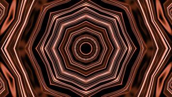 Abstract red lights kaleidoscopic animation. Design. Spreading circular patter with a star. photo