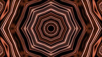 Abstract red lights kaleidoscopic animation. Design. Spreading circular patter with a star. photo