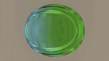 Abstract big liquid drop with ripples. Design. Oval shaped 3d liquid shape. photo