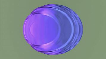 Abstract big liquid drop with ripples. Design. Oval shaped 3d liquid shape. photo