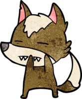 cartoon wolf showing teeth png