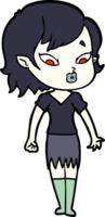 linda chica vampiro de dibujos animados png