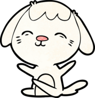 happy cartoon sitting dog png