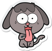 adesivo di un simpatico cane cartone animato png