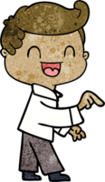 cartoon happy man pointing png