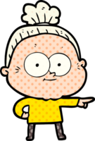 cartoon happy old woman png