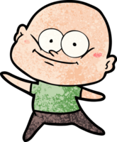 homem careca de desenho animado olhando png