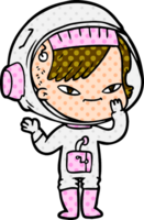 cartone animato astronauta donna png