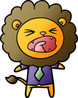 cartoon lion in business clothes png