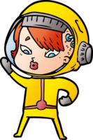 cartoon astronaut woman png