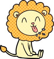 León feliz de dibujos animados png