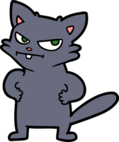 cartoon annoyed cat png