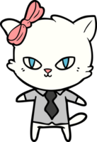 jefe de gato de dibujos animados lindo png