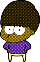 nervous cartoon boy png