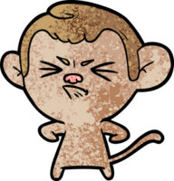 mono enojado de dibujos animados png