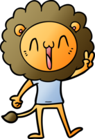 heureux, dessin animé, lion png