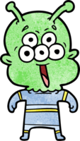 alienígena feliz de dibujos animados png