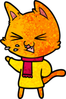 cartoon cat hissing png