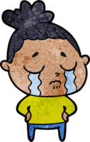 cartoon crying woman png