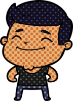 happy cartoon fashion man png