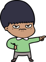 annoyed cartoon boy png