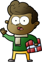 Cartoon starrender Mann png