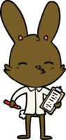 office bunny cartoon png