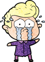 Cartoon weinender Mann png