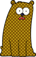 cartoon surprised bear png