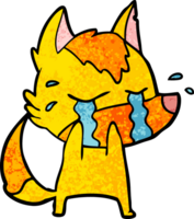 sad little fox cartoon character png