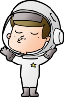 cartone animato fiducioso astronauta png