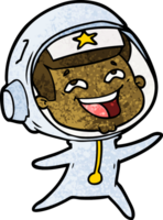 cartoon laughing astronaut png