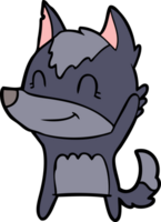 loup de dessin animé amical png