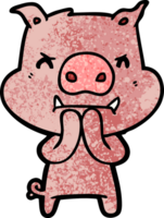 angry cartoon pig png